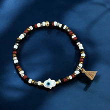 Load image into Gallery viewer, I Am Surrounded by Light and Blessings — Evil Eye &amp; Hamsa Bracelet - Georgina Nicol
