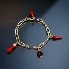 Load image into Gallery viewer, I Am Surrounded by Luck and Protection — Gold Bracelet - Georgina Nicol
