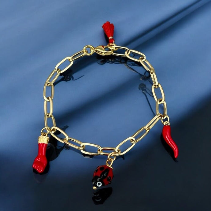 I Am Surrounded by Luck and Protection — Gold Bracelet - Georgina Nicol