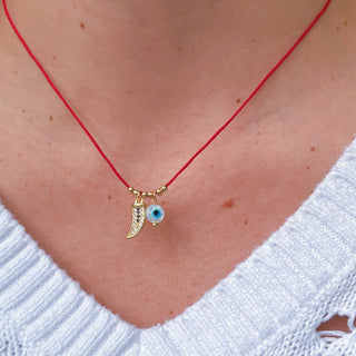 I Am Surrounded by Luck and Protection — Red String Necklace - Georgina Nicol