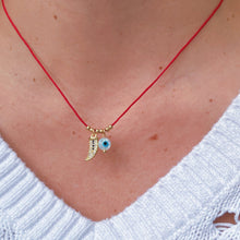 Load image into Gallery viewer, I Am Surrounded by Luck and Protection — Red String Necklace - Georgina Nicol
