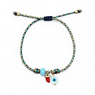 I Am Surrounded by Protection and Light Cornicello & Evil Eye Bracelet - Georgina Nicol
