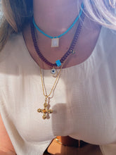 Load image into Gallery viewer, I Am Surrounded by Sacred Love and Protection — Sacred Heart Turquoise Necklace - Georgina Nicol
