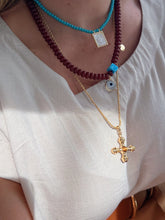 Load image into Gallery viewer, I Am Surrounded by Sacred Love and Protection — Sacred Heart Turquoise Necklace - Georgina Nicol
