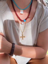 Load image into Gallery viewer, I Am Surrounded by Sacred Love and Protection — Sacred Heart Turquoise Necklace - Georgina Nicol
