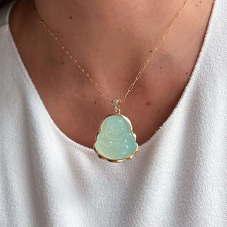 I Attract Abundance and Inner Power — Jade Buddha Necklace - Georgina Nicol