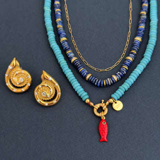 I Attract Abundance, Joy and Ocean Energy Turquoise Fish Necklace - Georgina Nicol