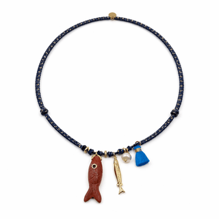 I Attract Abundance, Protection & Flow of Opportunities Fish Charm Necklace - Georgina Nicol