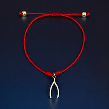 Load image into Gallery viewer, I Attract Good Luck — CZ Wishbone Bracelet - Georgina Nicol
