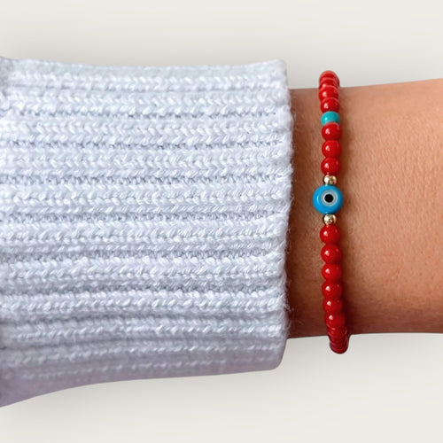 I Attract Good Vibes Only — Evil Eye Bracelet - Georgina Nicol