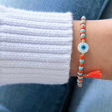 Load image into Gallery viewer, I Attract Joy and Protection — Evil Eye Beaded Bracelet - Georgina Nicol
