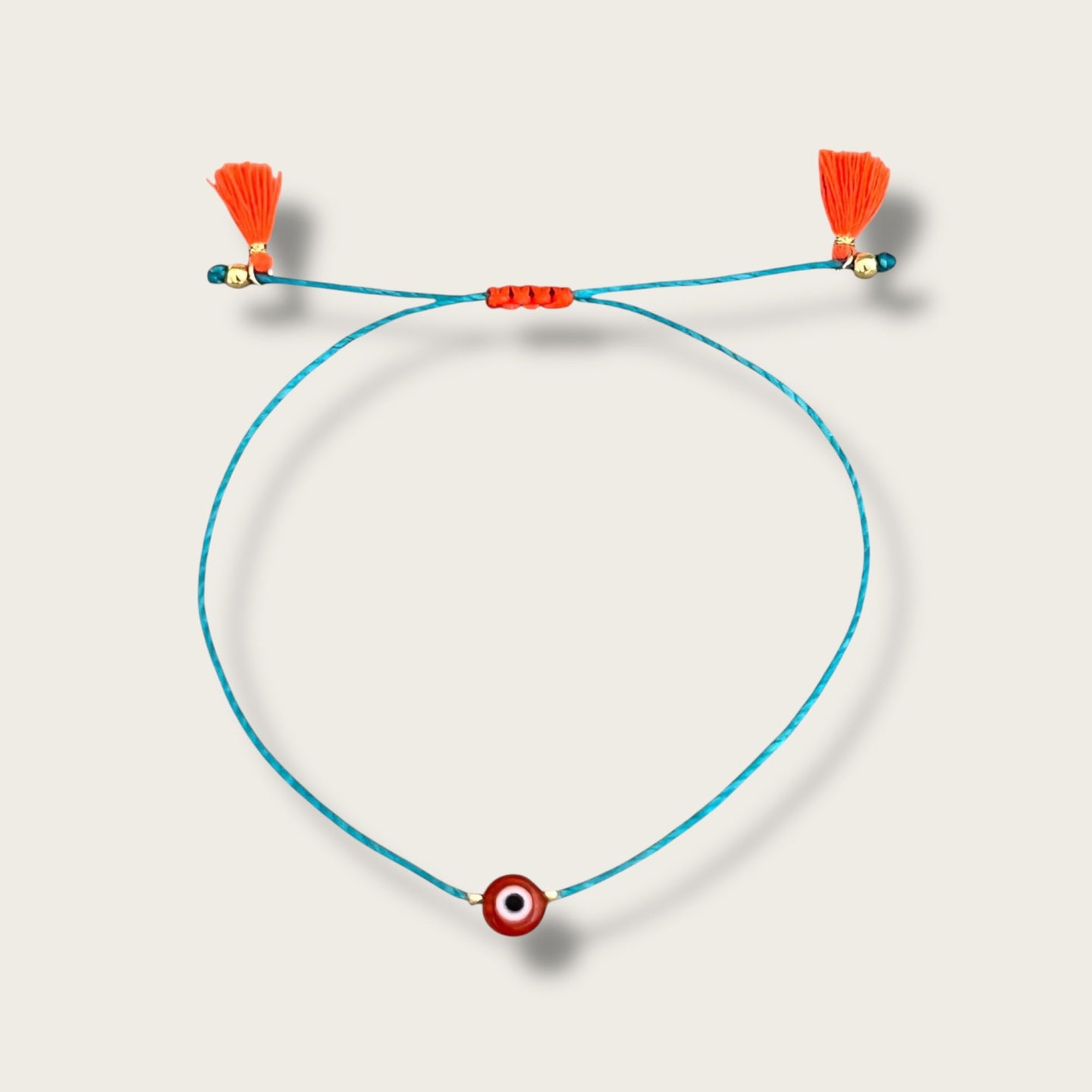 I Attract Joy and Protection — Orange Evil Eye Bracelet - Georgina Nicol