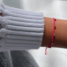 Load image into Gallery viewer, I Attract Joy and Radiance — Fuchsia Beaded Bracelet - Georgina Nicol
