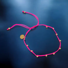 Load image into Gallery viewer, I Attract Joy and Radiance — Fuchsia Beaded Bracelet - Georgina Nicol
