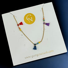 Load image into Gallery viewer, I Attract Joy Everywhere I Go — Multicolor Tassel Necklace - Georgina Nicol
