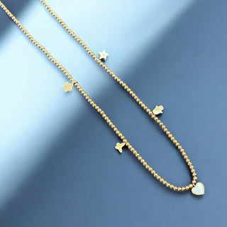 I Attract Joy, Love and Divine Protection — Charm Beaded Necklace - Georgina Nicol