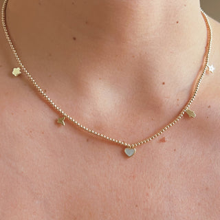 I Attract Joy, Love and Divine Protection — Charm Beaded Necklace - Georgina Nicol