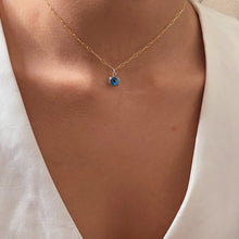 Load image into Gallery viewer, I Attract Light and Protection — Mini Paper Clip Evil Eye Necklace - Georgina Nicol
