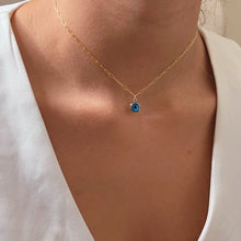 Load image into Gallery viewer, I Attract Light and Protection — Mini Paper Clip Evil Eye Necklace - Georgina Nicol
