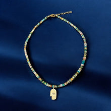 Load image into Gallery viewer, I Attract Light and Protection Wherever I Go — Opal Hamsa Necklace - Georgina Nicol

