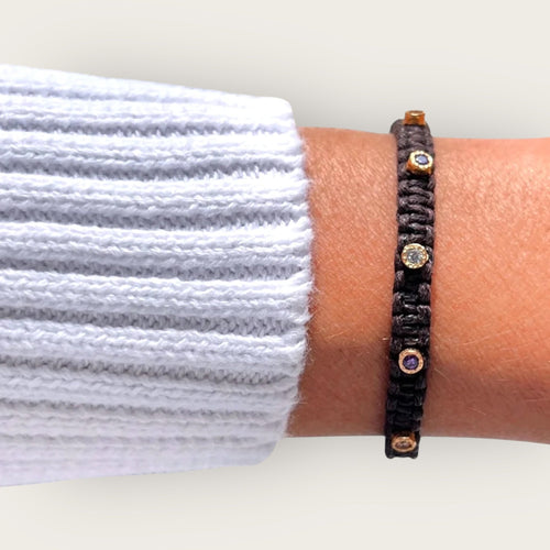 I Attract Light in All Its Colors — Multicolor CZ Braided Bracelet - Georgina Nicol