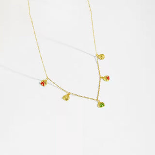 I Attract Luck and Happiness — Ladybugs Necklace - Georgina Nicol