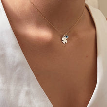 Load image into Gallery viewer, I Attract Luck and Protection — Clover &amp; Evil Eye Necklace - Georgina Nicol
