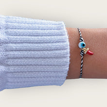 Load image into Gallery viewer, I Attract Luck and Protection — Evil Eye &amp; Italian Cornicello Bracelet - Georgina Nicol
