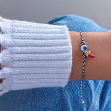 Load image into Gallery viewer, I Attract Luck and Protection — Evil Eye &amp; Italian Cornicello Bracelet - Georgina Nicol
