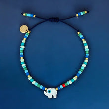 Load image into Gallery viewer, I Attract Luck, Protection, and Positive Energy Elephant Evil Eye Bracelet - Georgina Nicol
