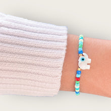 Load image into Gallery viewer, I Attract Luck, Protection, and Positive Energy Elephant Evil Eye Bracelet - Georgina Nicol
