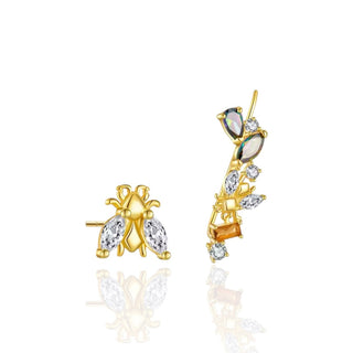 I Attract Sweetness and Abundance — CZ Bees Earrings - Georgina Nicol