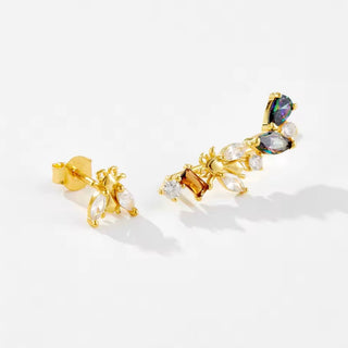 I Attract Sweetness and Abundance — CZ Bees Earrings - Georgina Nicol