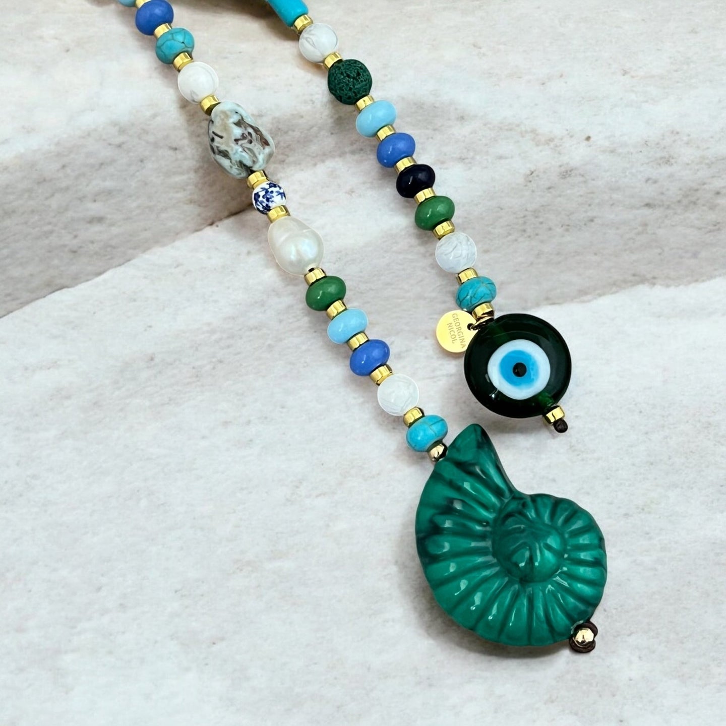 I Carry Beauty, Protection and Power Within — One - of - a - Kind Gemstone Bag Charm - Georgina Nicol