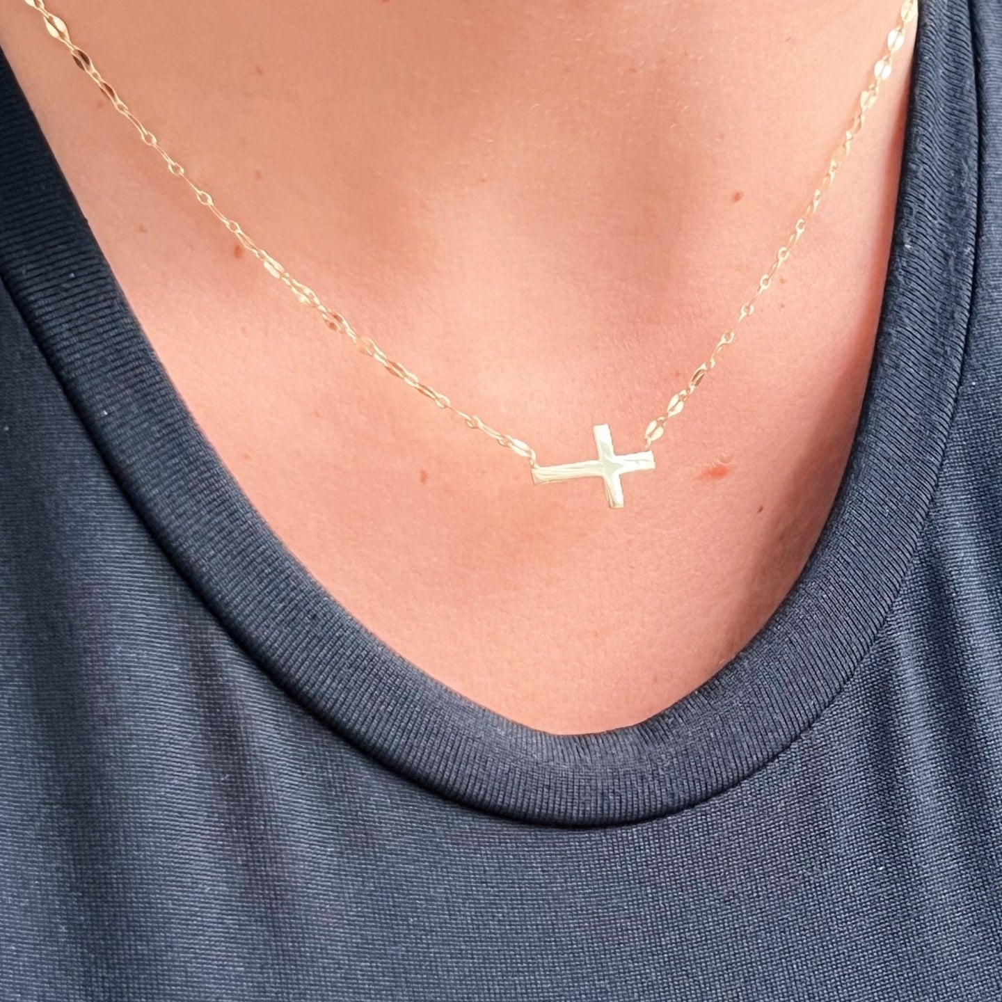 I Carry Faith with Me — Side Cross Necklace - Georgina Nicol
