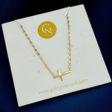 Load image into Gallery viewer, I Carry Faith with Me — Side Cross Necklace - Georgina Nicol
