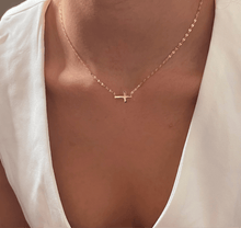 Load image into Gallery viewer, I Carry Faith with Me — Side Cross Necklace - Georgina Nicol
