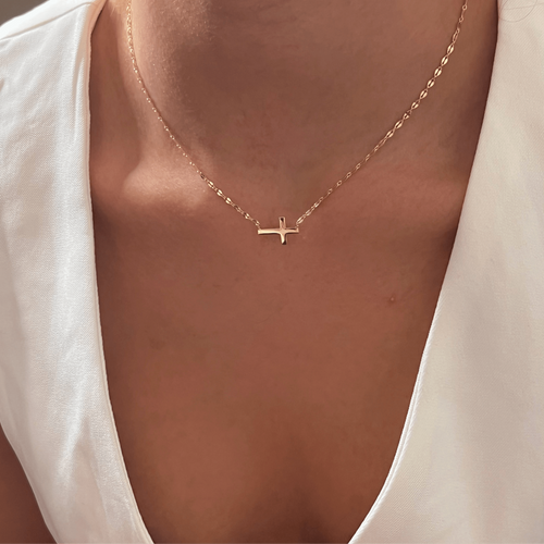 I Carry Faith with Me — Side Cross Necklace - Georgina Nicol