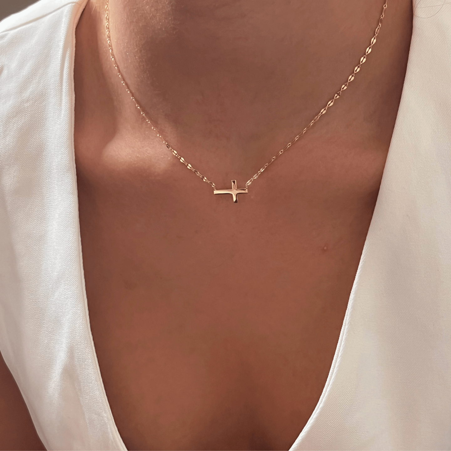 I Carry Faith with Me — Side Cross Necklace - Georgina Nicol