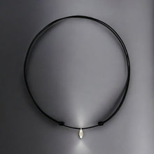 Load image into Gallery viewer, I Carry Light and Clarity Within Me – Black Cord CZ Necklace - Georgina Nicol
