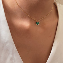 Load image into Gallery viewer, I Carry Love and Healing — Malachite Heart Necklace - Georgina Nicol

