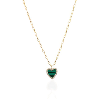 I Carry Love and Healing — Malachite Heart Necklace - Georgina Nicol