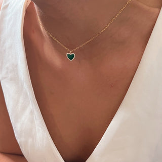 I Carry Love and Healing — Malachite Heart Necklace - Georgina Nicol