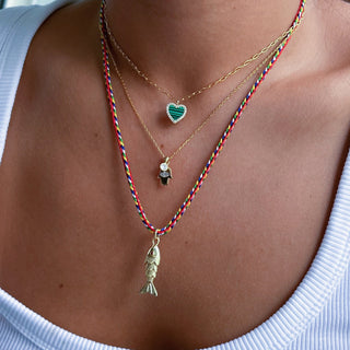 I Carry Love and Healing — Malachite Heart Necklace - Georgina Nicol
