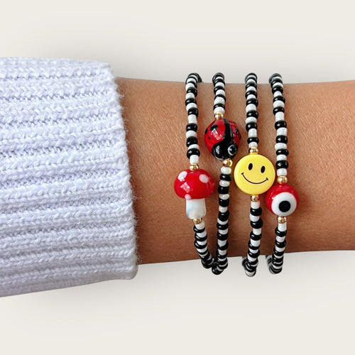I Carry Luck, Joy, and Protection — Beaded Charm Bracelet (Sold Separately) - Georgina Nicol