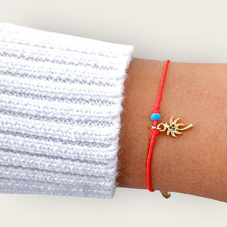 I Carry Summer Energy Wherever I Go — Fuchsia Palm Tree Bracelet - Georgina Nicol