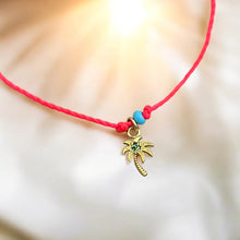 Load image into Gallery viewer, I Carry Summer Energy Wherever I Go — Fuchsia Palm Tree Bracelet - Georgina Nicol
