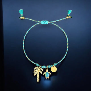 I Carry the Ocean Within — Palm Tree & Turtle Bracelet - Georgina Nicol