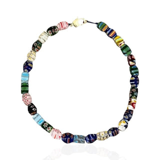 I Celebrate Color, Creativity, and Joy – Millefiori Glass Bead Necklace - Georgina Nicol