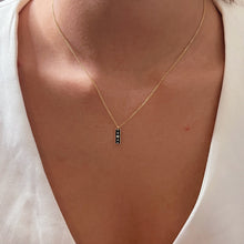 Load image into Gallery viewer, I Choose Balance and Inner Clarity — Opal Black Enamel Necklace - Georgina Nicol
